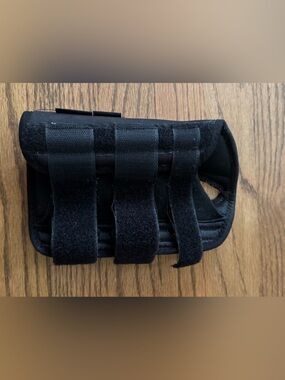 Black Wrist Support Brace with Adjustable Straps